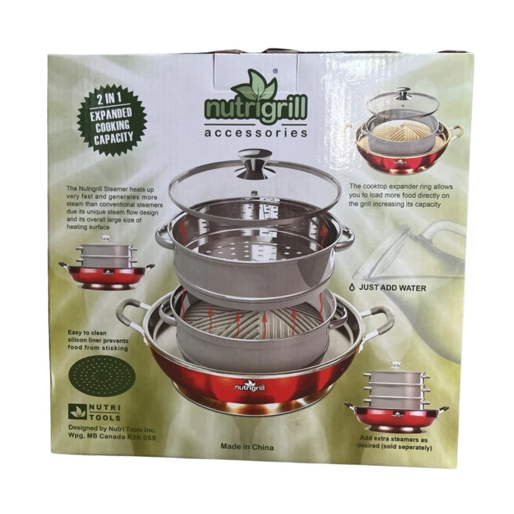 Nutrigrill Steamer Attachment 24cm Stainless Cooktop Expander Accessory - Picture 2 of 5